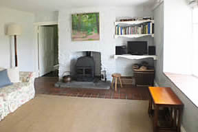 Lounge with woodburner stove